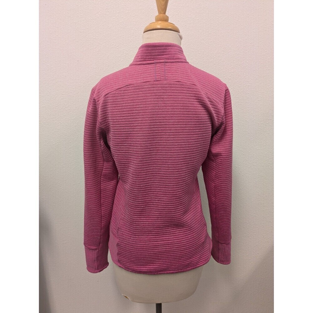 Salomon Pink Track Lightweight Wool Blend Jacket sz M Outdoor Full Zip Mock Neck - Picture 6 of 12